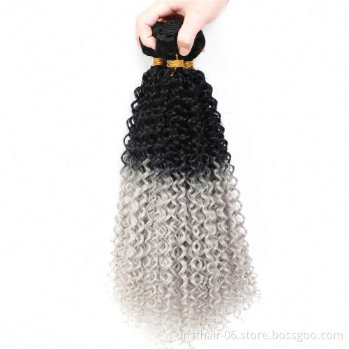 MYZYR 100 Gram/Piece8inch ~30inch Kinky Curly Hair weaving Black Color double machine weft Synthetic hair bundle